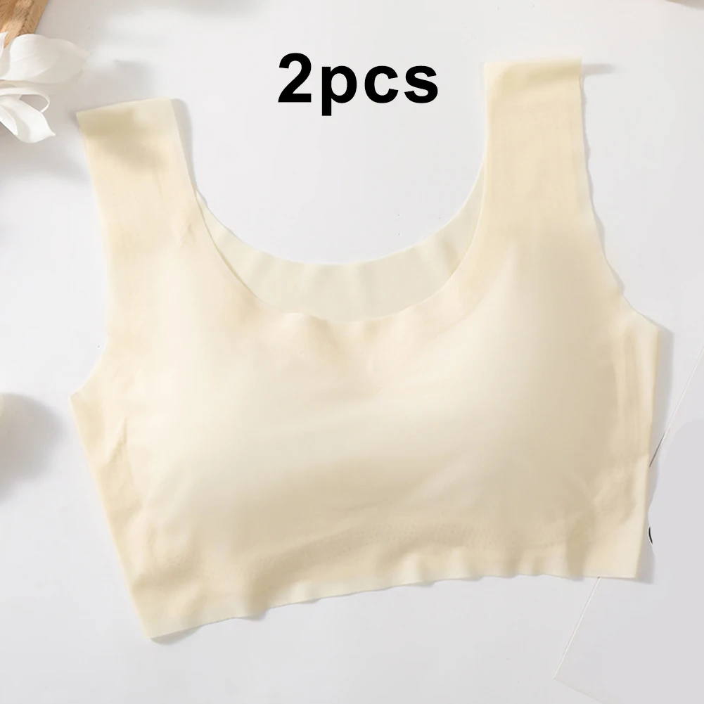 

Casual Vest No Steel Ring Bra High Elasticity Regular Length Round Neck Sleeveless Style Solid Color Design L M