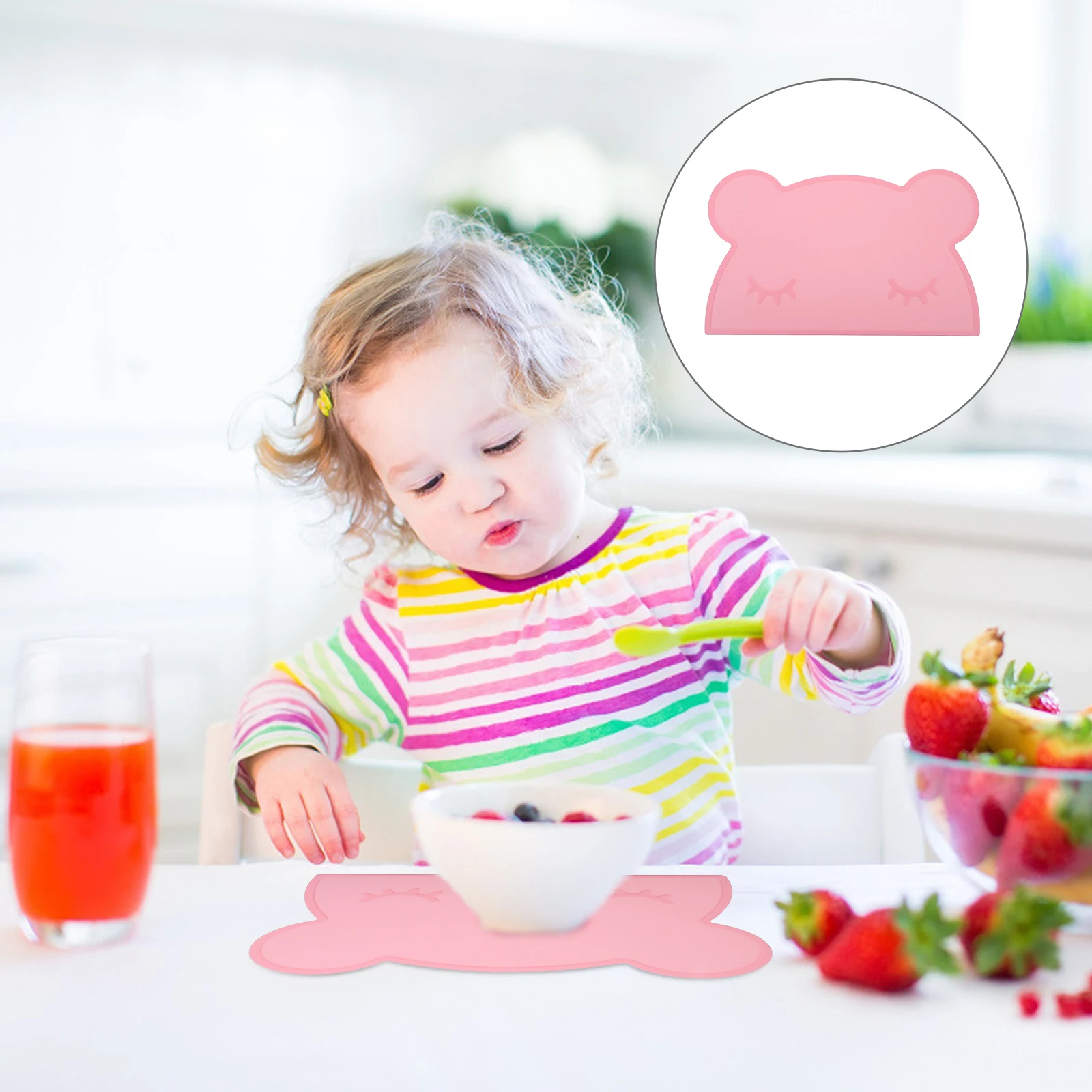

Silicone Placemat Mats for Toddlers Children Dinning Cartoon Feeding Kids Suction