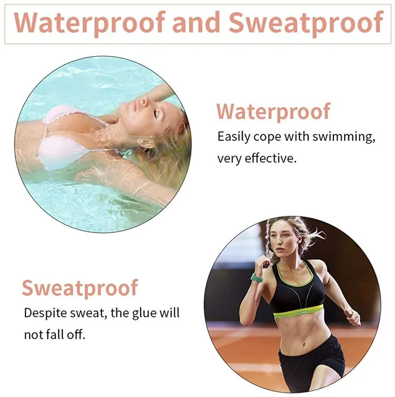 Image 4: Autocollants Invisibles pour Soutien-Gorge et Poitrine pour Femme, 60 Pièces