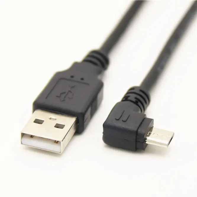 90 graus micro usb macho para usb 2.0 masculino carga de dados cabo curto para android tablet telefone, para cima para baixo ângulo microusb cabo