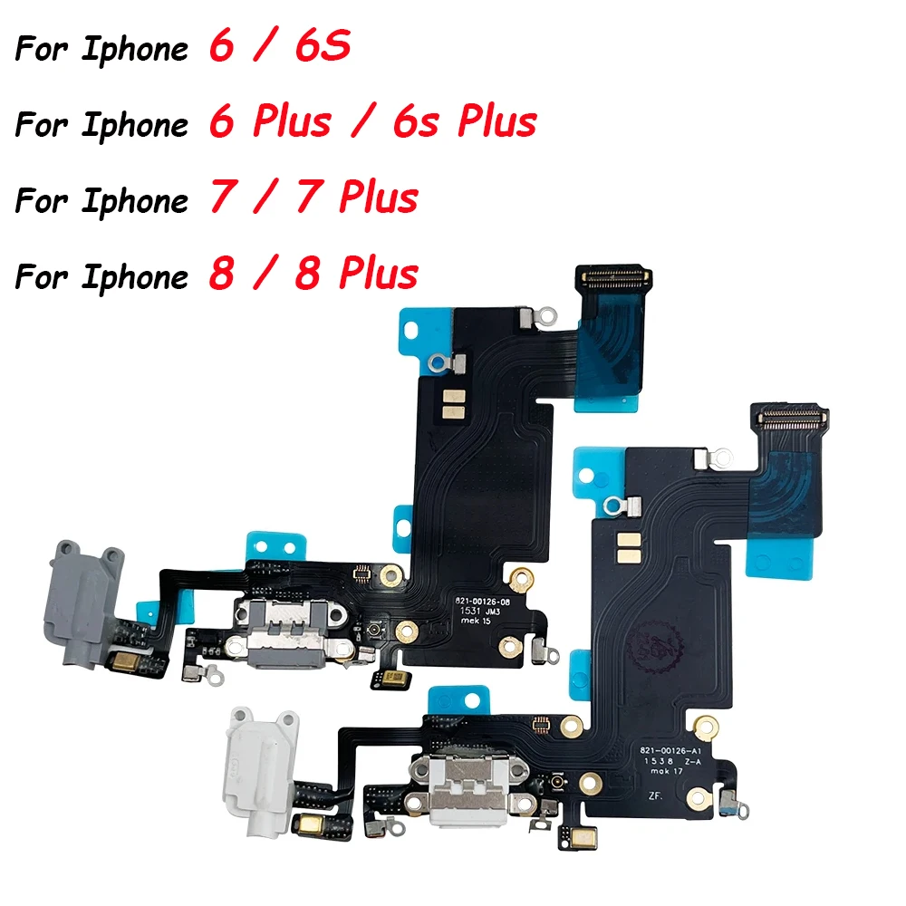 Fast Charger USB Dock Charging Dock Port Board With Mic Microphone Flex Cable For Iphone 6 6S 7 8 Plus