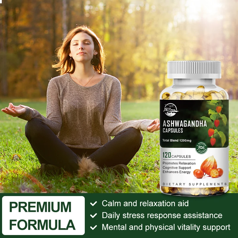 NATURE'S LIVE 5000mg Ashwagandha Capsules - 120/240/480 pill-kecemasan Stress dukungan imun