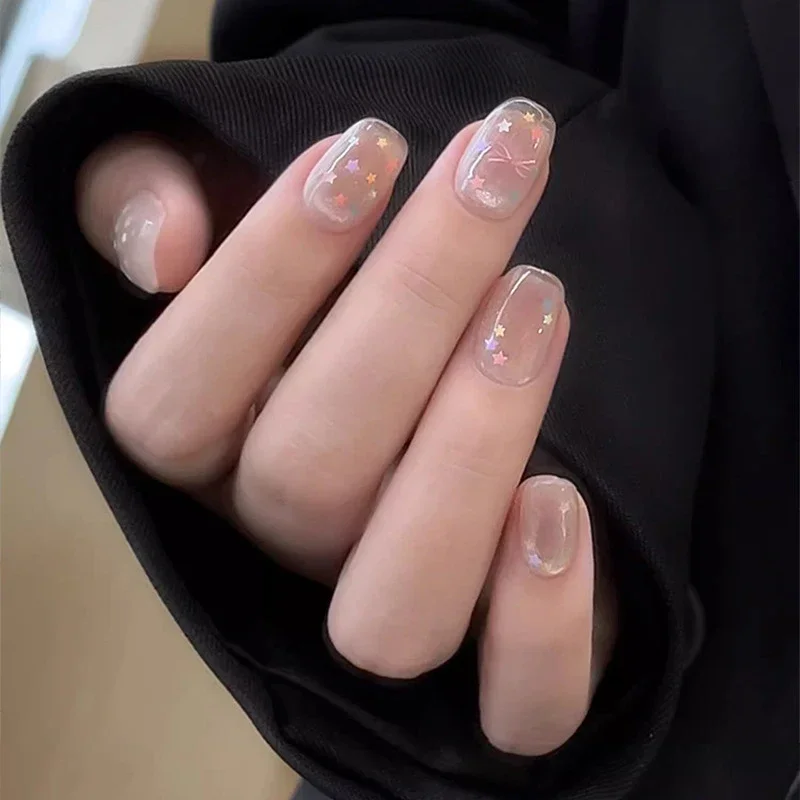 かわいい星形マカロンカラーネイルグリッターネイルアート用ネイルチャーム装飾アクセサリーネイルアート DIY