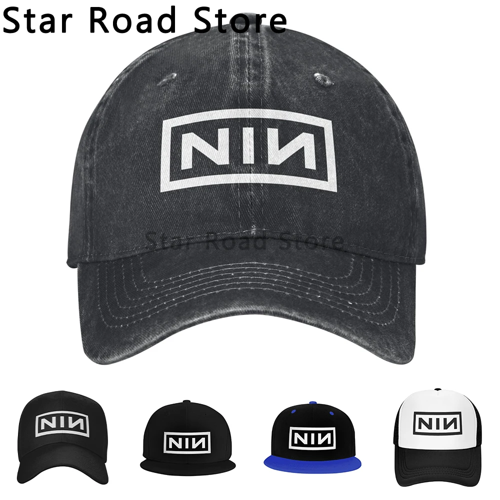 Gorra Trucker con Logotipo de Nine Inch Nails, Gorra de Béisbol de Malla a la Moda, Gorra de Poliéster Estilo Dad Hat, Gorra Trucker Transpirable, Gorra Deportiva para Otoño