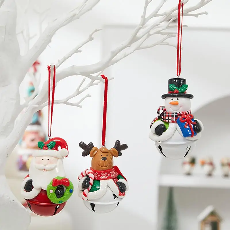 2024 Christmas Tree Hangings Snowman Ornaments Tree Ornaments For Christmas Decorations Reindeer Santa Claus And Christmas Bell