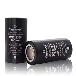 2pcs 10A discharge Keeppower IMR 18350 3.7V 1200mAh UH1835P Li-ion rechargeable battery batteries 18350 genuine