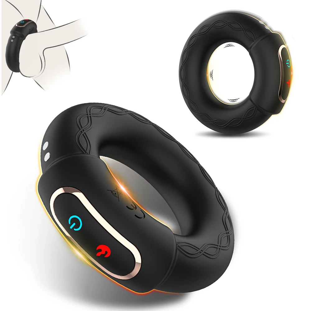 Heating Cock Rings for Men Rechargeable Silicone Cock Ring for Hard and Long Erection Cockring Sex Toy for Couples Dick Massager