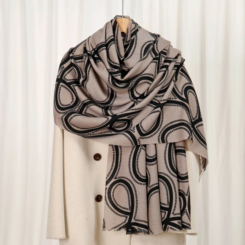 

Five-line Staff Skin-friendly Velvet-border Live New Autumn Winter Skin-friendly Warm Imitation Cashmere Pri