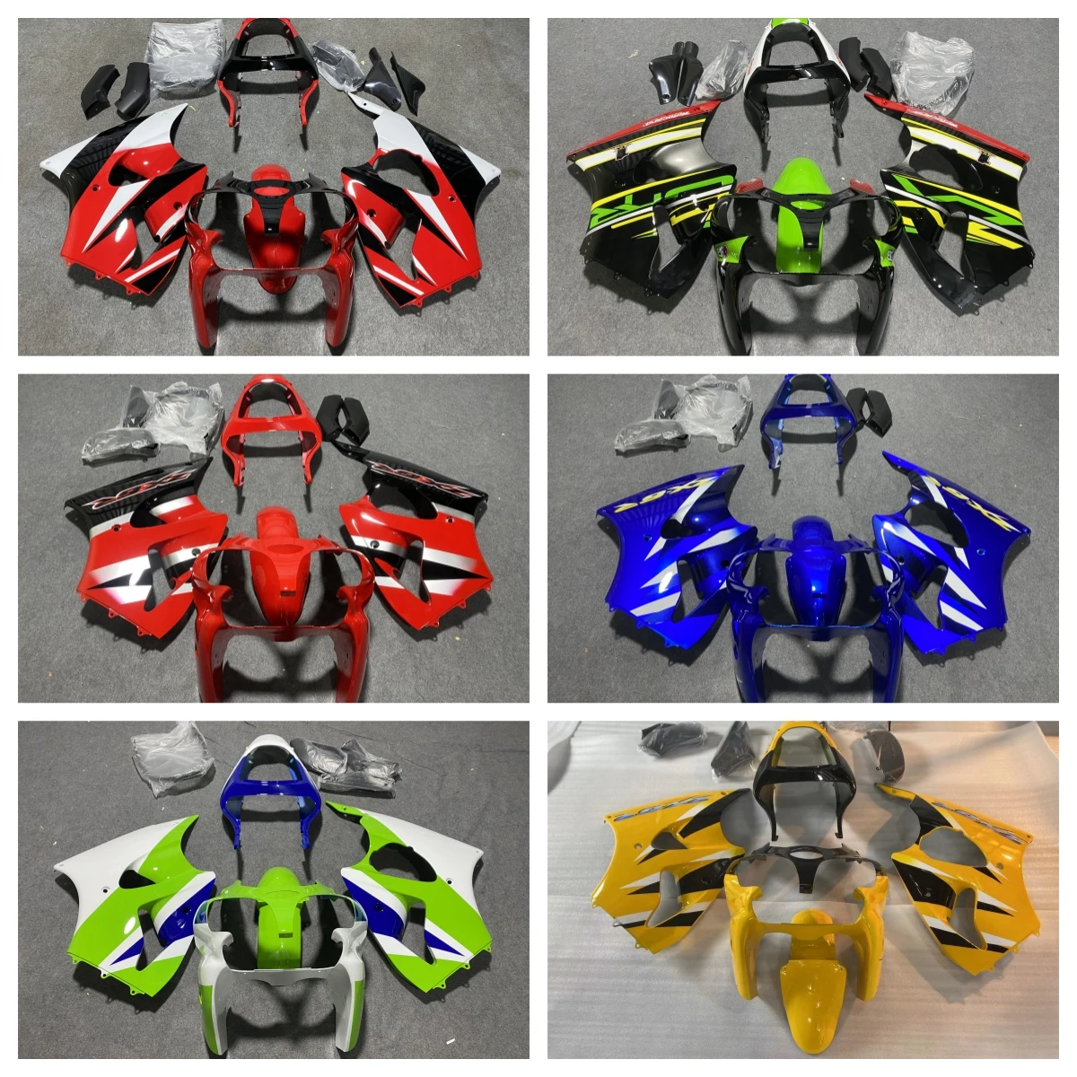 Parti del corpo Carene per Kawasaki ZX 6R 636 2000 2001 2002 Set carenatura moto Kit pannello carrozzeria adatto ZX6R 00 01 02