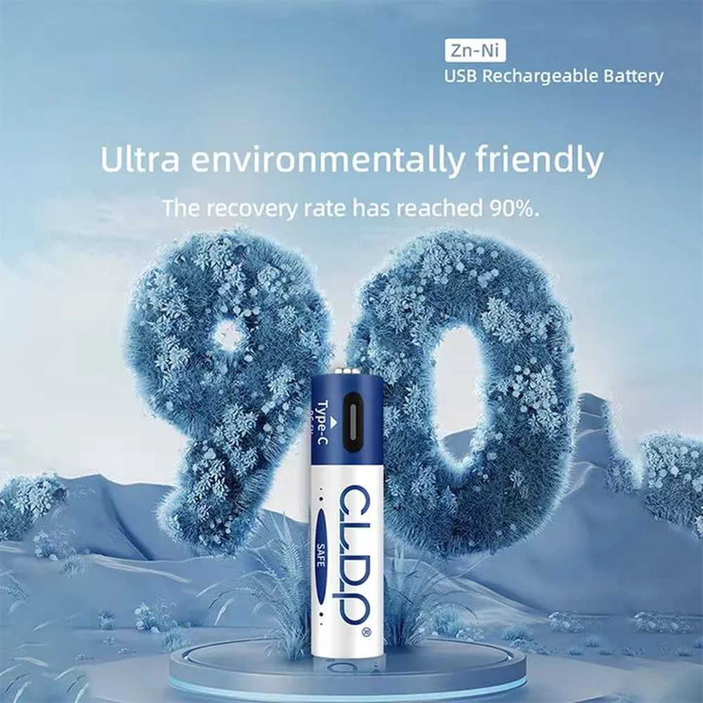 

4 шт. NI-ZN 1,6 В AAA батарея 500 МВтч Type-C USB AAA перезаряжаемая батарея подходит для игрушек с дистанционным управлением модель автомобиля