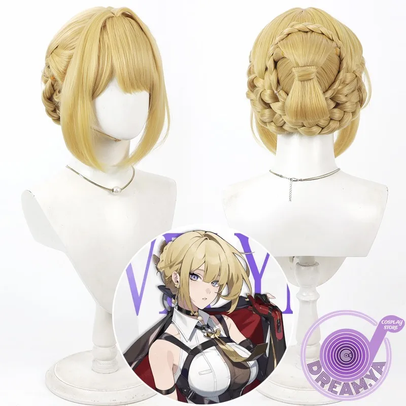 

Evelyn Chevalier Cosplay Wig Yellow Zenless Zone Zero Heat Resistant Synthetic Hair Halloween Carnival Party Role Play + Wig Cap
