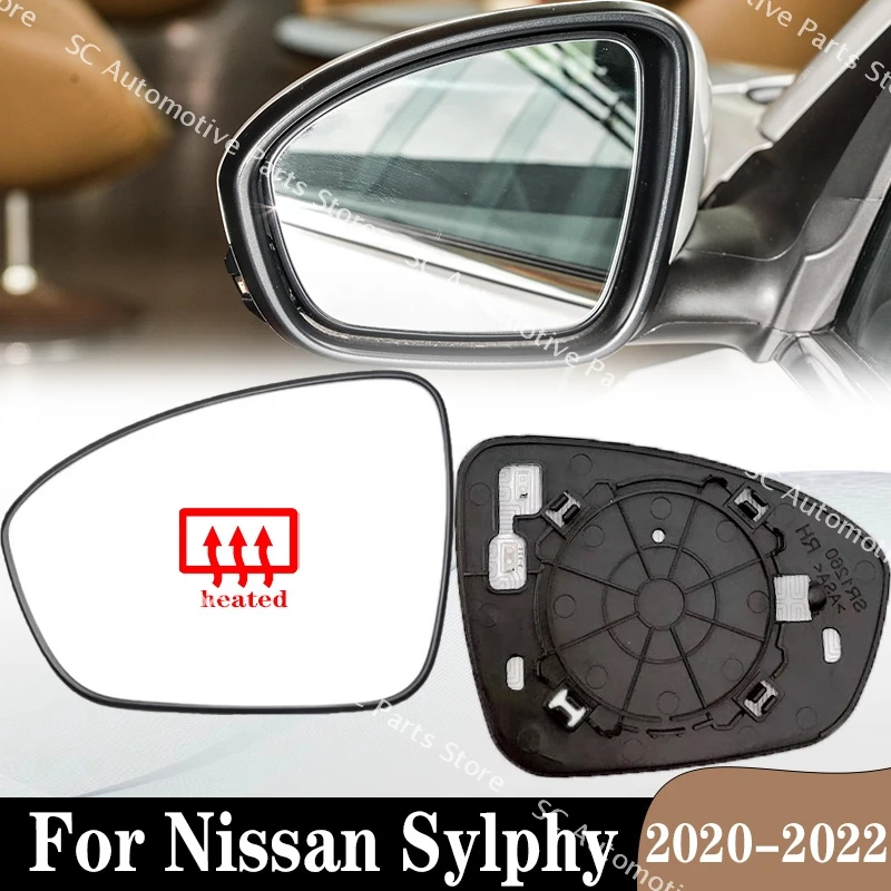 

SC For Nissan Sylphy 2020-2022 Car Accessories Left Right Rearview Mirror Glass Outside Door Side Lens With Heating Rear View