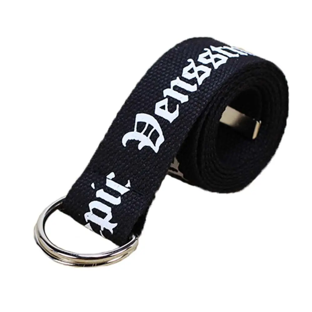 

130cm Neutral Long Double Buckle Unisex Thai Printing Nylon Canvas Men Waistband Unisex Belt Nylon Belt Waist Belt