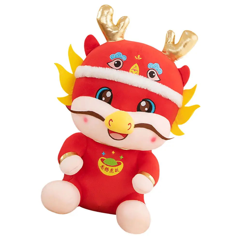 

Realistic Chinese Dragon Stuffed Animal 2024 Year of Decorative Figure Cute Collector's Item for Kids Adults