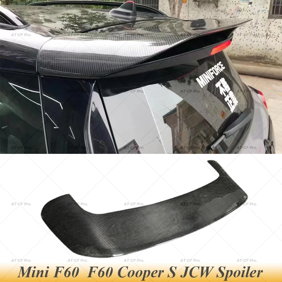 F60 Carbon Fiber Rear Roof Spoiler Car Styling Tail Wing Car Accessories FRP For BMW Mini Countryman F60 Cooper S JCW 2017-2023