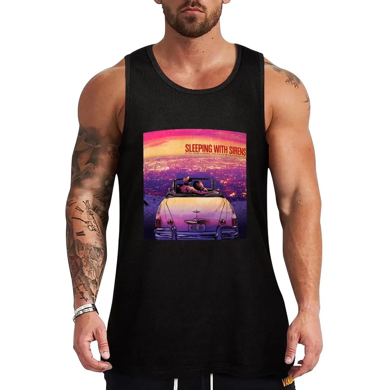 

Beautiful Model Sleeping With Sirens Romantic Movie Classic Fans Tank Top gym clothes man clothes for men