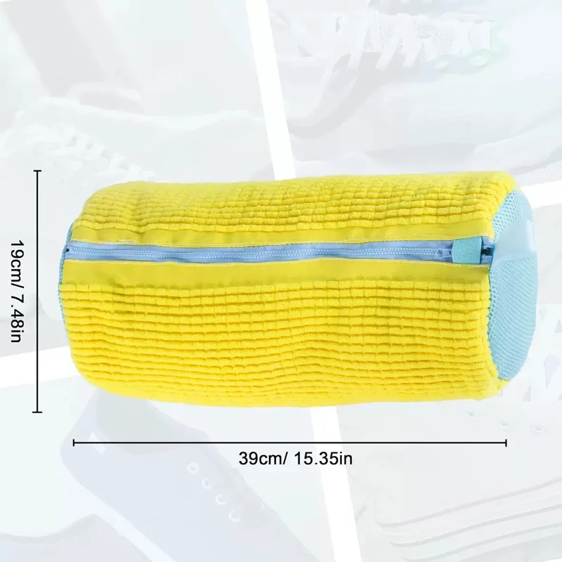 YM 1/2/4PCS Shoe Washing Machine Bag Machine Washable Shoe Washing & Drying Bag with Soft Fiber Clean Brush Double Zipper
