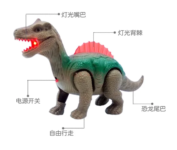 Elektrisch universeel dinosaurus Zhuluoji model Walking Night Market Creatief nieuwigheid elektrisch kinderspeelgoed