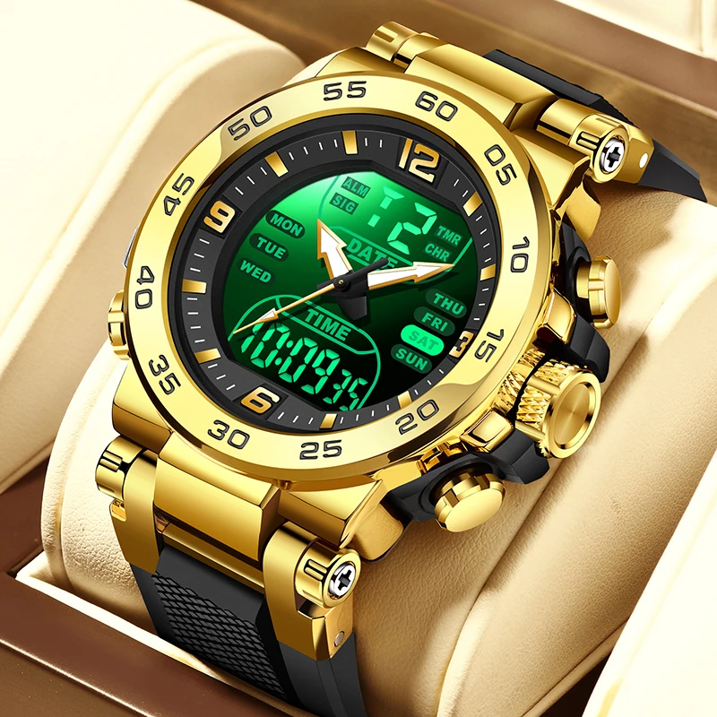 

FOXBOX новые цифровые часы мужские модные роскошные кварцевые наручные часы спортивные водонепроницаемые светящиеся военные мужские часы Reloj Hombre