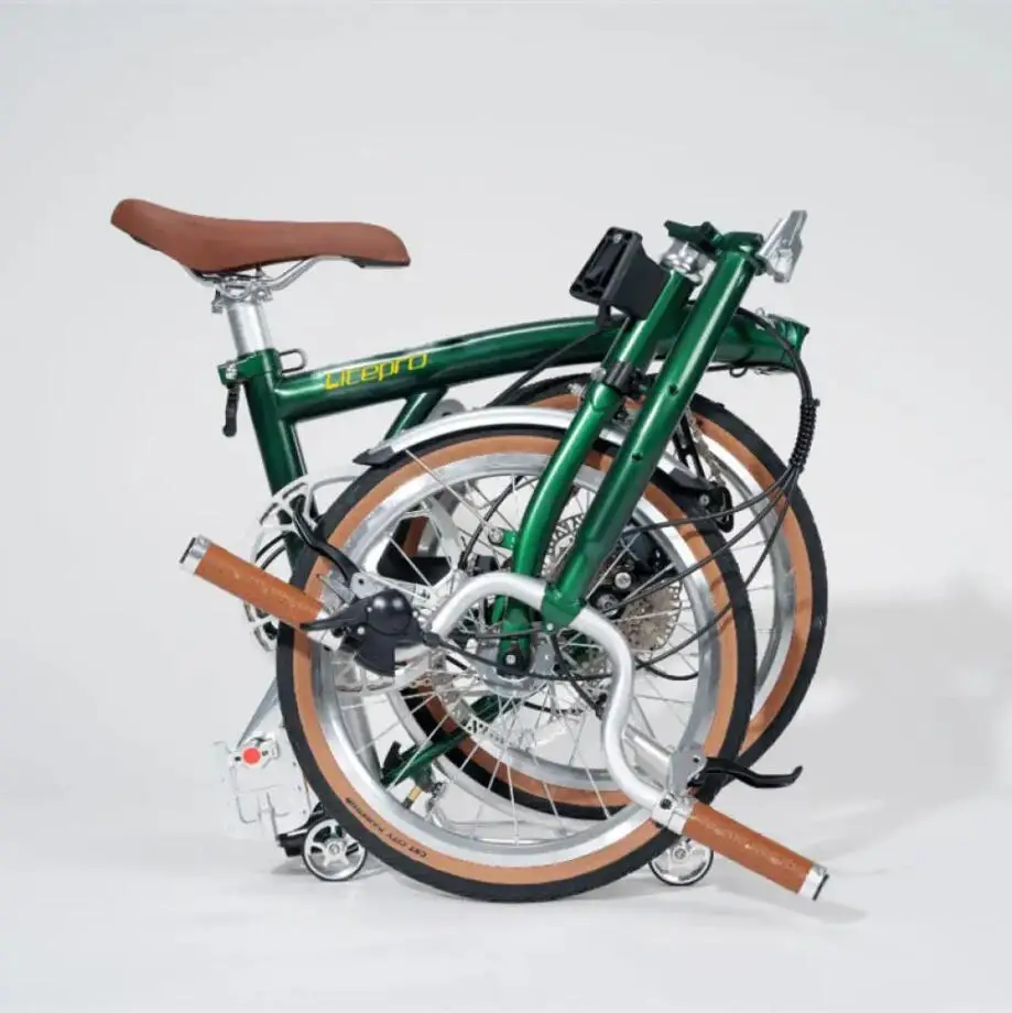 Litepro Chromium Molybdenum Steel Frame Bike Hydraulic Disc Brakes D9K 16 Inch 9 Speed Tri-fold Bicycle