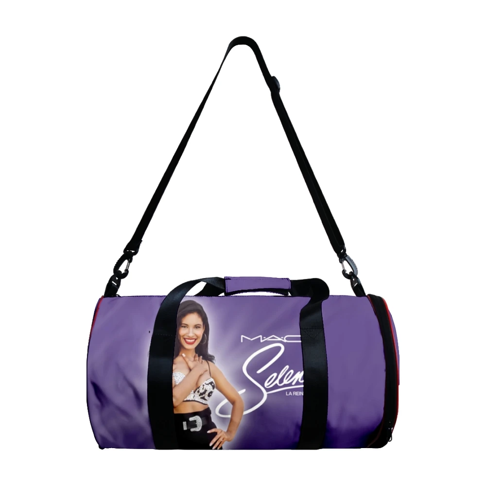 Youthful Selena Quintanilla 3D Printed Barrel Shape Crossbody Bag Outdoor Sports Bags Gym Yoga Bag Large Capacity Travel Bags