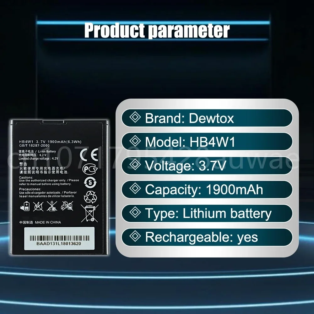 100% New Replacement Battery for Huawei HB4W1 G510 G510-0200 G525-U00 Y210 External Mobile Phone Battery