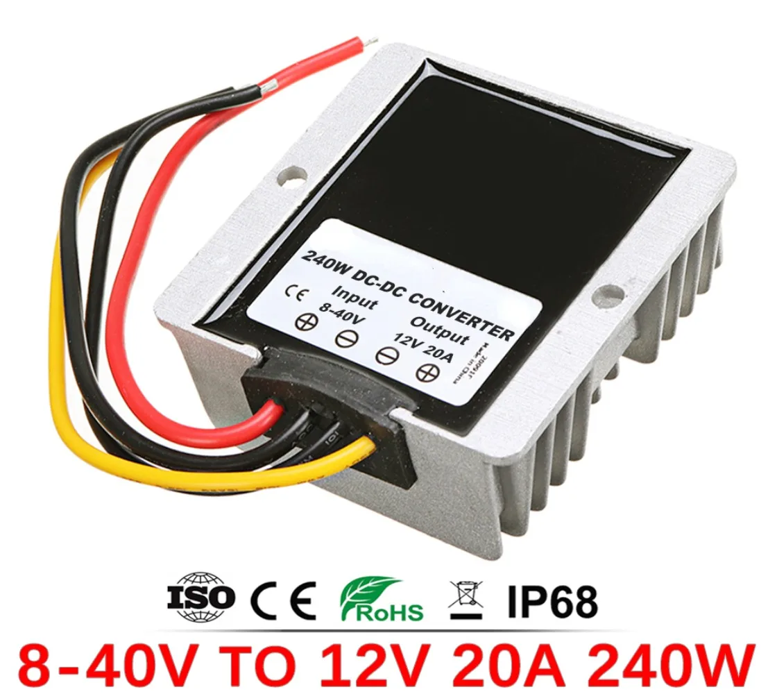 DC DC 8-40V to 13.8V 12V 30A 25A 20A 10A 6A 3A Regulator Buck Boost Converter RoHS CE for Voltage Stabilizer Cars Solar