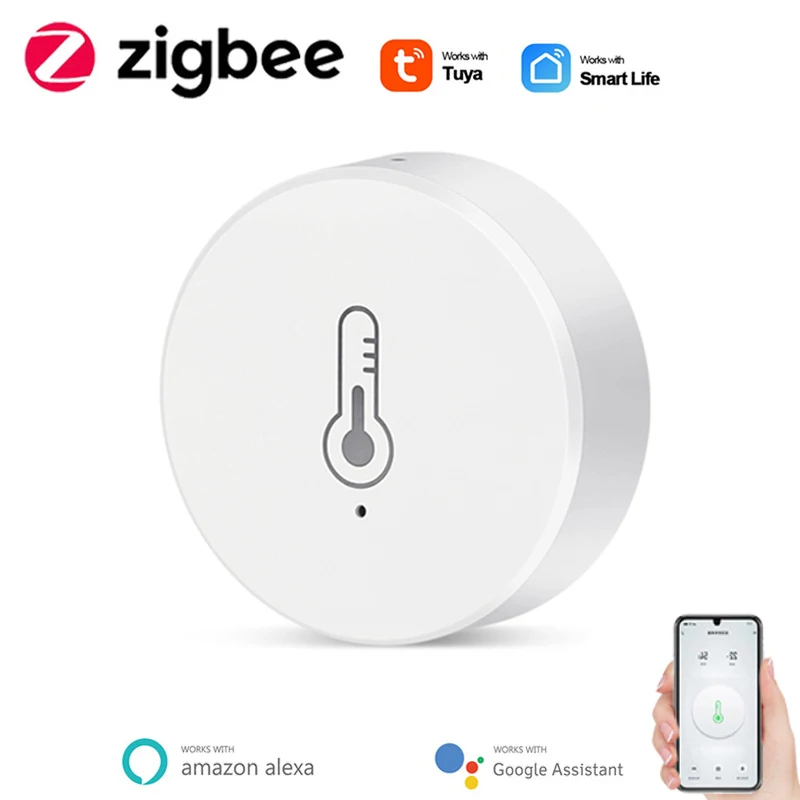 

Zigbee 3.0 Real Time Temperature And Humidity Sensor Indoor Thermometer Monitor Smart Life Work With Alexa Google Home Assistant