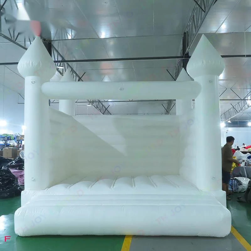 Free Delivery outdoor activities 13x13ft white inflatable bouncer blow up bounce house for wedding ceremony birthday party