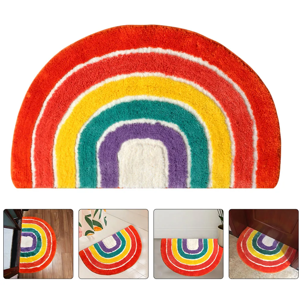 

Mat Bathroom Home Cartoon Semicircular Anti Skid Mats Practical Long Lasting Use Fine Workmanship Bath