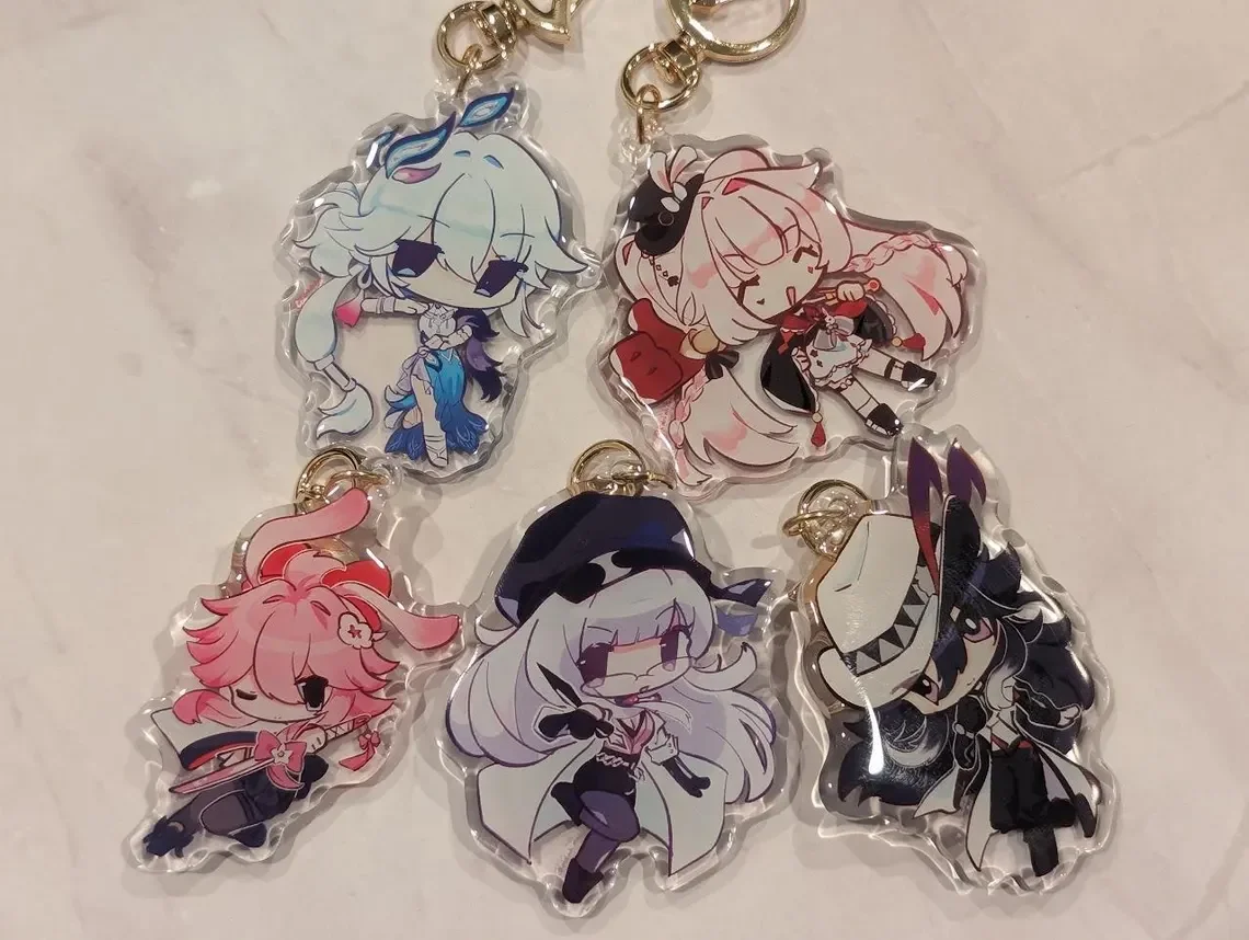 Star Rail Keychain Accessory Set - Yao Guang Sparxie Ashveil Nihilux Evanescia Acrylic Charms Collectible Keychains