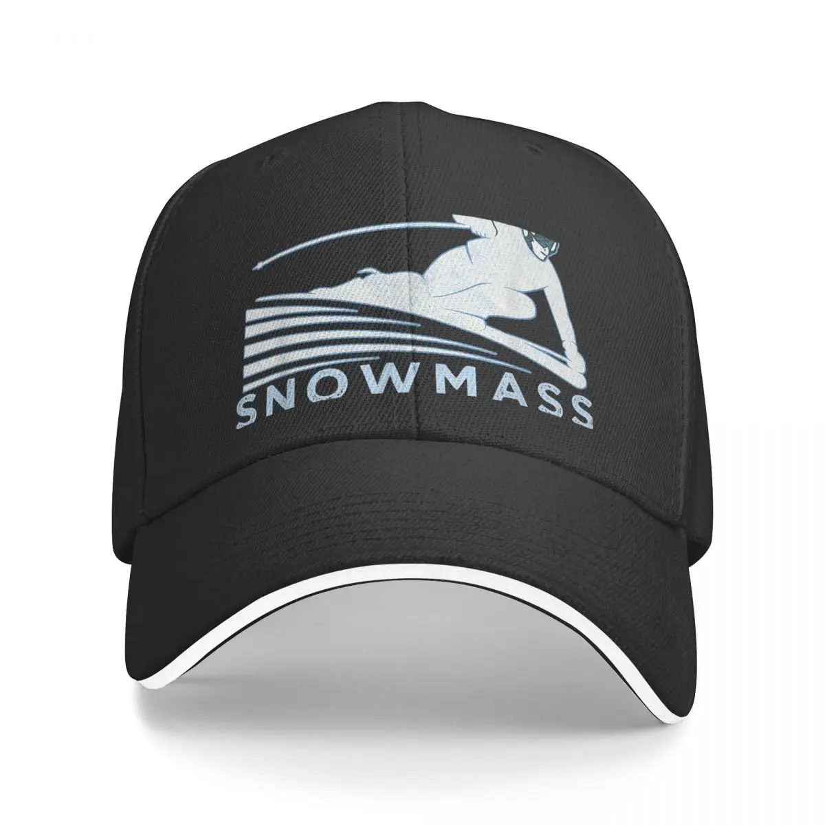 

Retro Ski Snowmass, Colorado Illustration - Vintage Snow Ski Baseball Cap Sun Hat For Children Beach Women's Beach Outlet Men's