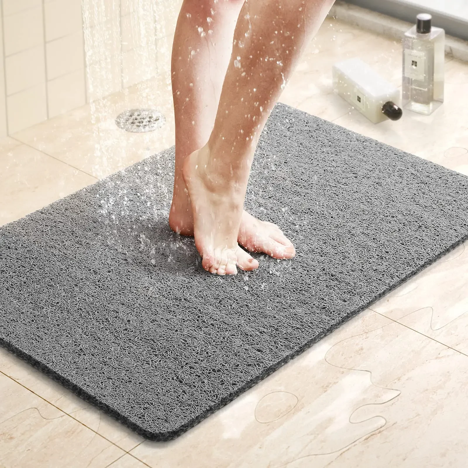 Bathroom Mat For Bath Phthalate Drain Tub  Shower Drying Loofah Non-slip Quick Free With