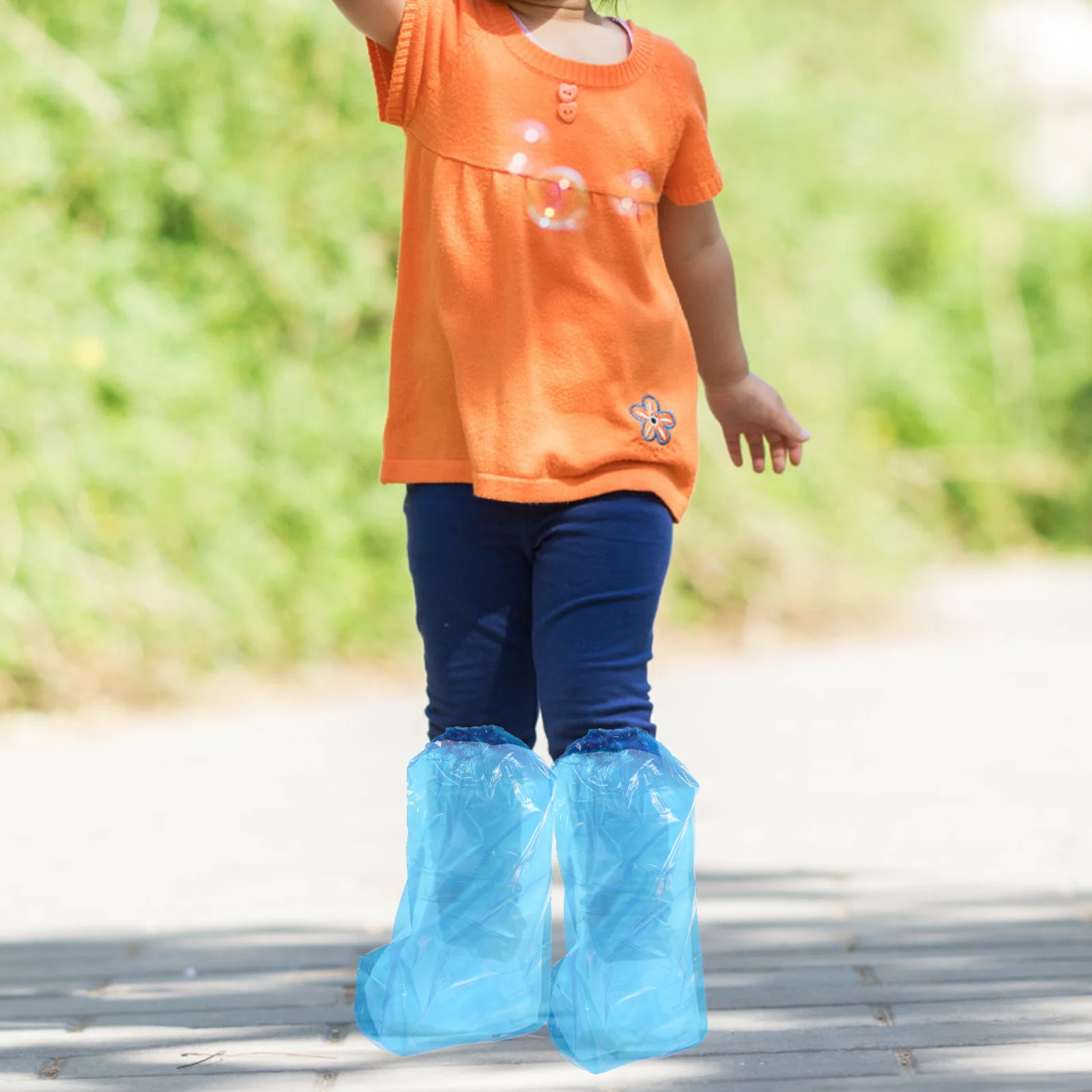 

10 Pcs Thickened Protective Shoe Cover Rain Covers Shoes Protection Plastic for