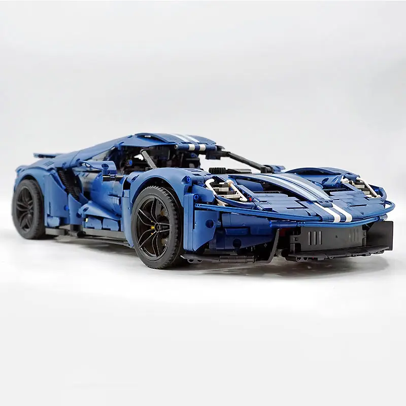 Tgl T5042 Moc Technisch Blauw Sportwagen Ford Gt 1:8 Modelbouwstenen Puzzel Montage Speelgoed Kerstcadeau Voor Jongens Kinderen