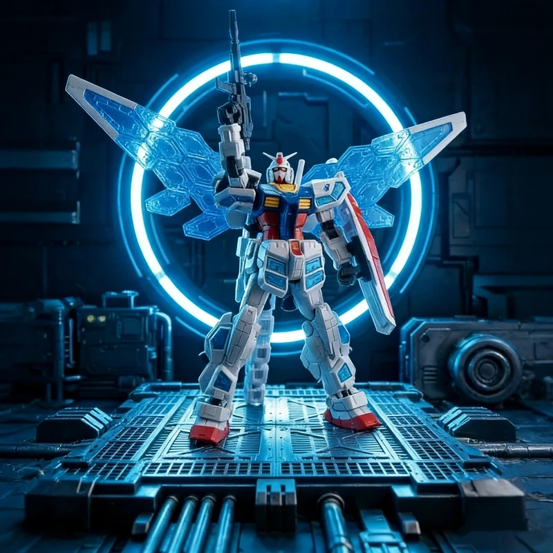 HG 1/144 RX-78F YuanZu Expo Osaka EX-001 Glrss Feather Unit Kit de Montaje de Modelo Figura de Acción con Calcomanía de Transferencia por Agua Juguete para Niño Regalo