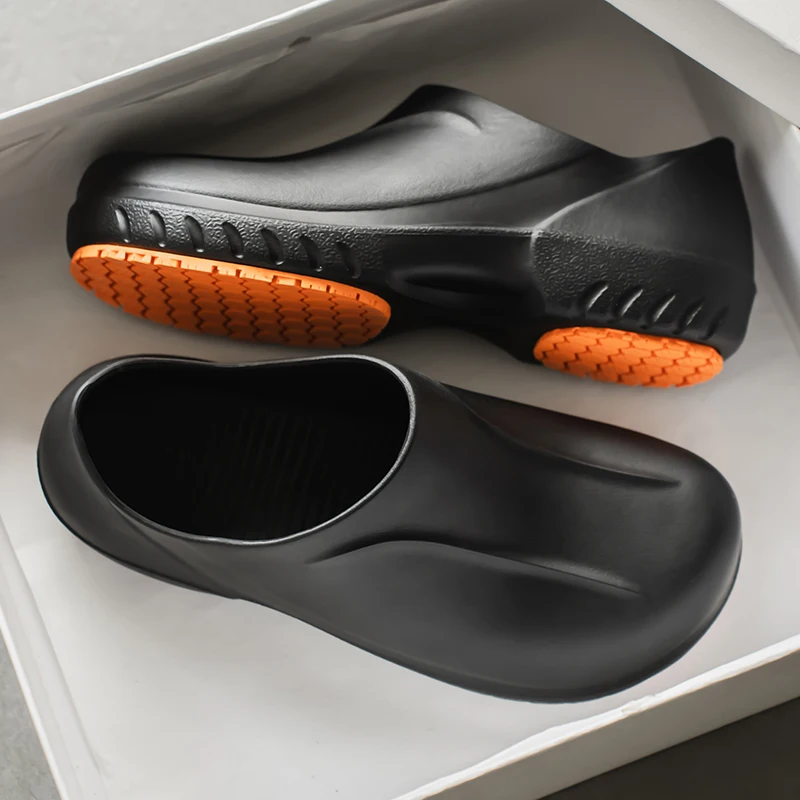 Unisex Eva One-Piece Chef Shoes, Waterproof, Oil-Proof, Strong Anti-Slip, Closed-Toe Work Shoes, Kitchen Chef Shoes