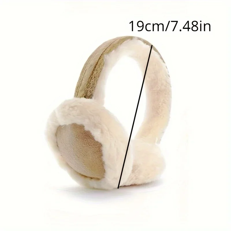 Soft & Cozy Classic Suede Plush Ear Warmers - Non-Slip Foldable Earmuffs for Men & Women Perfect Gift for Christmas
