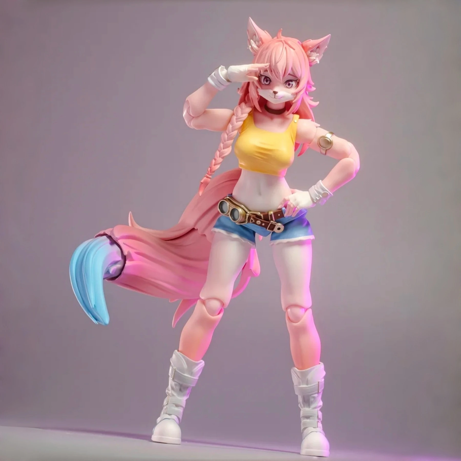

Ladotoys 1/12 Scale Pink Edition Limited Candy Land Style Fox Girl Liya Полный набор 6-дюймовая экшн-фигурка Коллекционная игрушка Модель в подарок