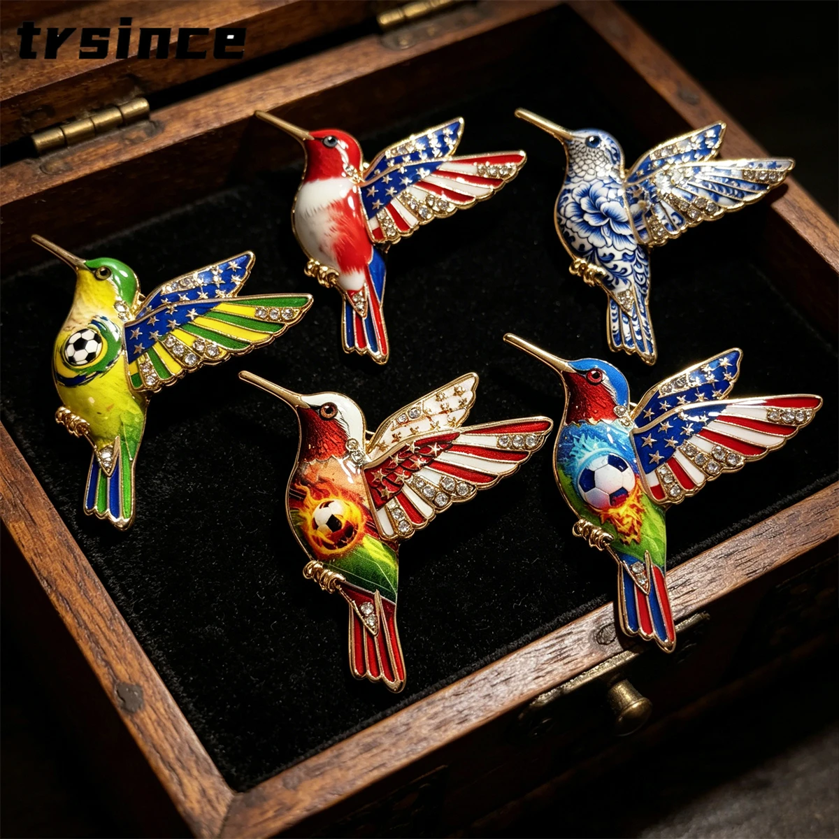 Creative Colorful Rhinestone Bird Brooch Men Women Clothing Animal Pins Brooches Collar Corsage Accessories Good Gift