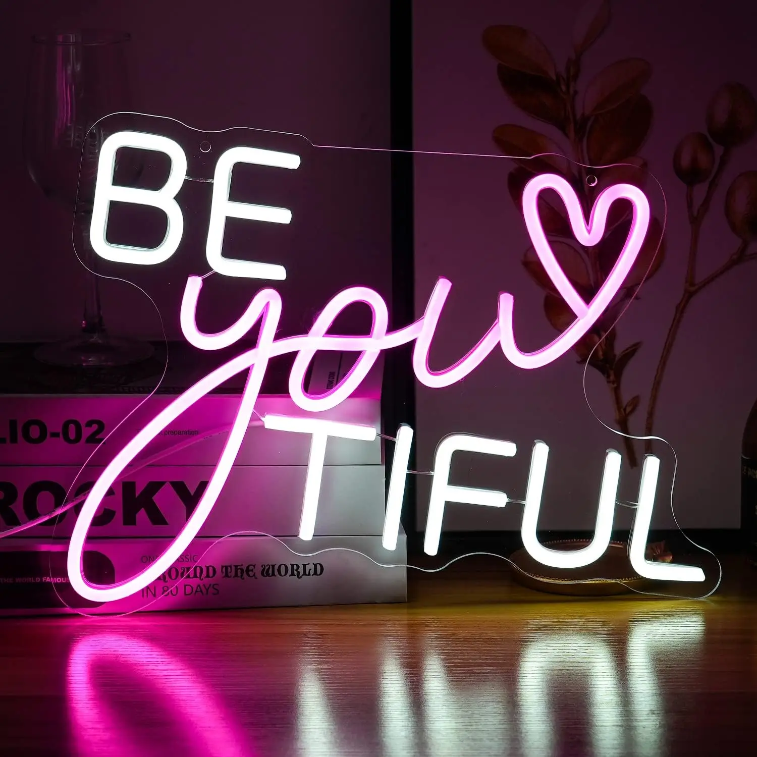 

Dimmable Be Your Tiful Neon Light USB Led Alphabet Wall Lamp with on Off Switch for Home Store Wedding Birthday Party Decor