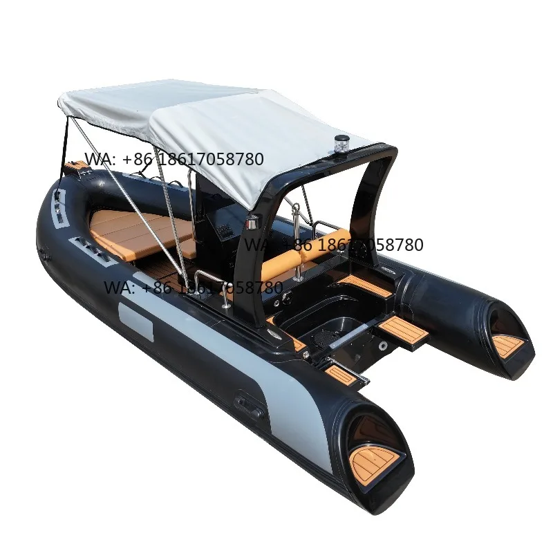 Zhenbo Marine 480 Rigid Inflatable Boat with Hypalon Rib Fiberglass for Ocean Waters for Fishing and Entertainment