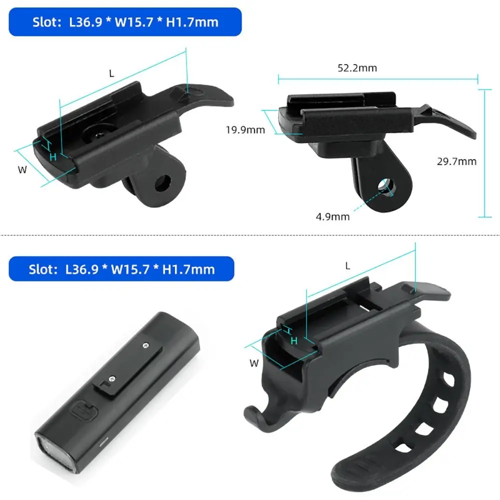 MTB Bicycle Stand Mount for Gopro Interface Quick Mount Lamp Holder Lamp Bracket for Rockbros QD-250 YQ200/400 Blackbird L1