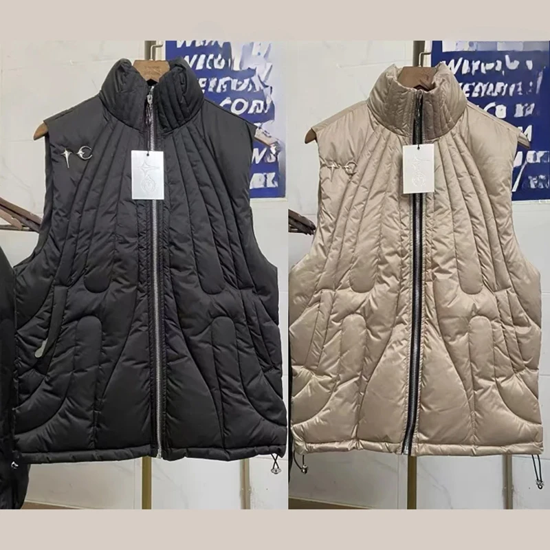 

THUG CLUB Wintertime Waistcoat Inner Lap Warmth Brand Iconic Star Moon Decoration Stand Collar Down Jacket Original Tag
