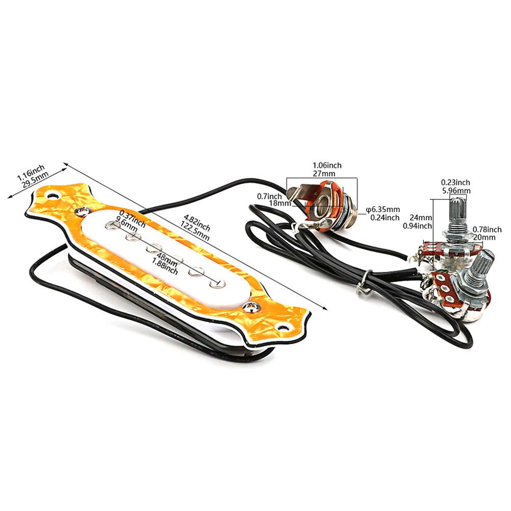 

Wiring Harness Pickup Instruments Multifunctional Plastic Electric Guitar with Tone