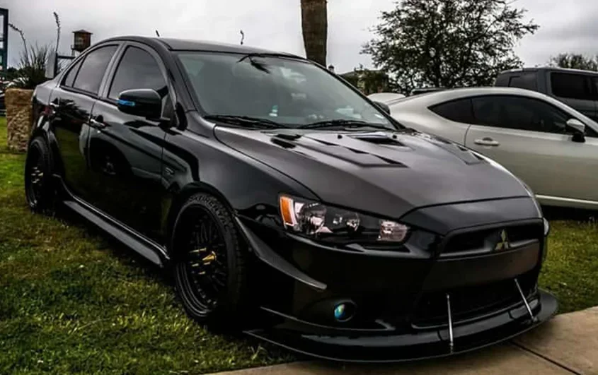 Universal Fit Front Bumper Lip Splitter Strut Rod Tie Support Lift Bar For Mitsubishi Lancer EVO 10 2007-2017 Car Accessories