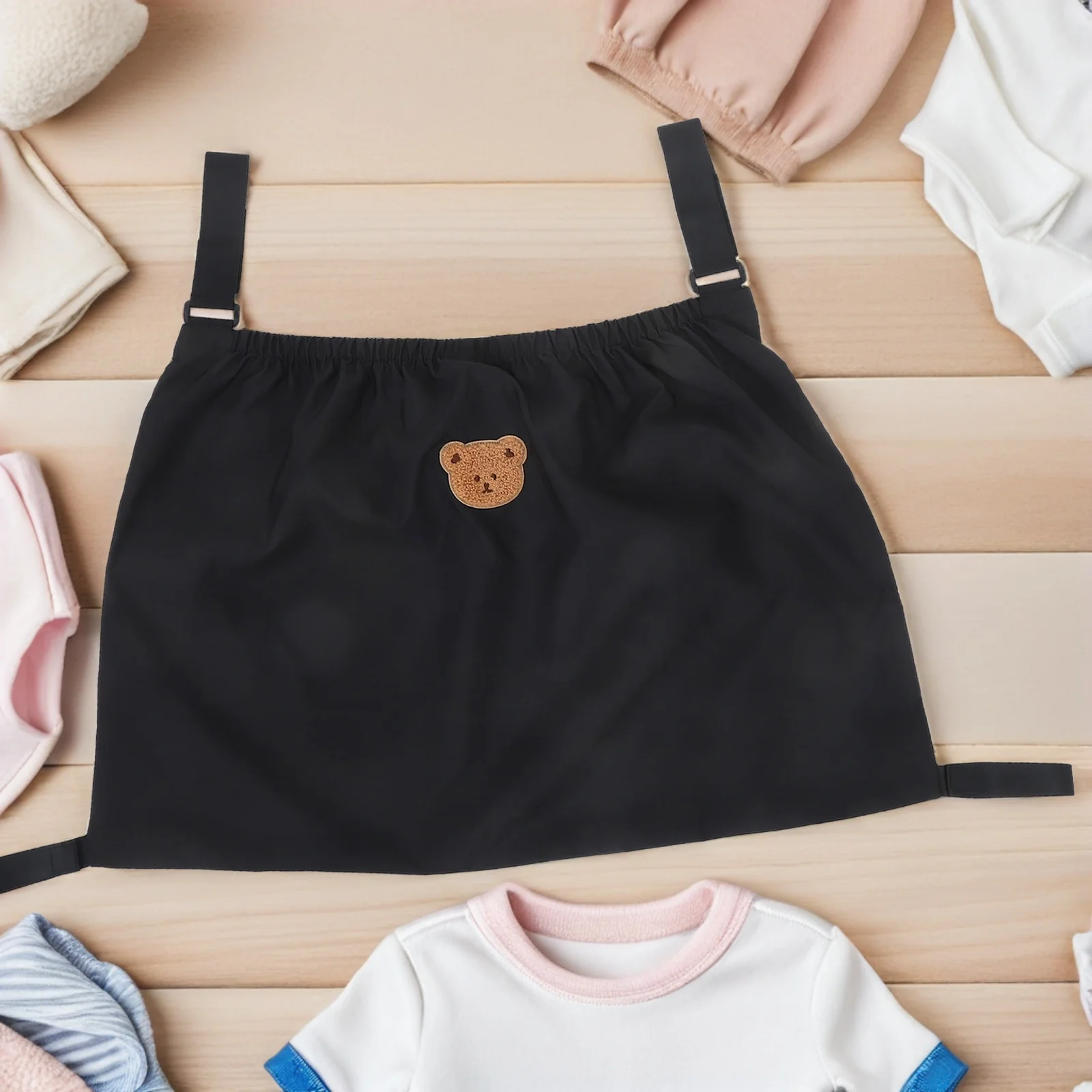 حقيبة عربة الأطفال، حقيبة تنظيم للتعليق، سعة كبيرة، تخزين الحفاضات، حامل معلق، عربة أطفال أساسية للسفر