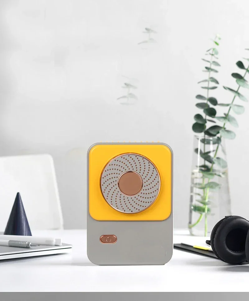 

Leafless Fan Neck Hanging Personal Lovely Handheld USB Small Fan Convenient Mini Silent Office Desktop Dormitory Cooler