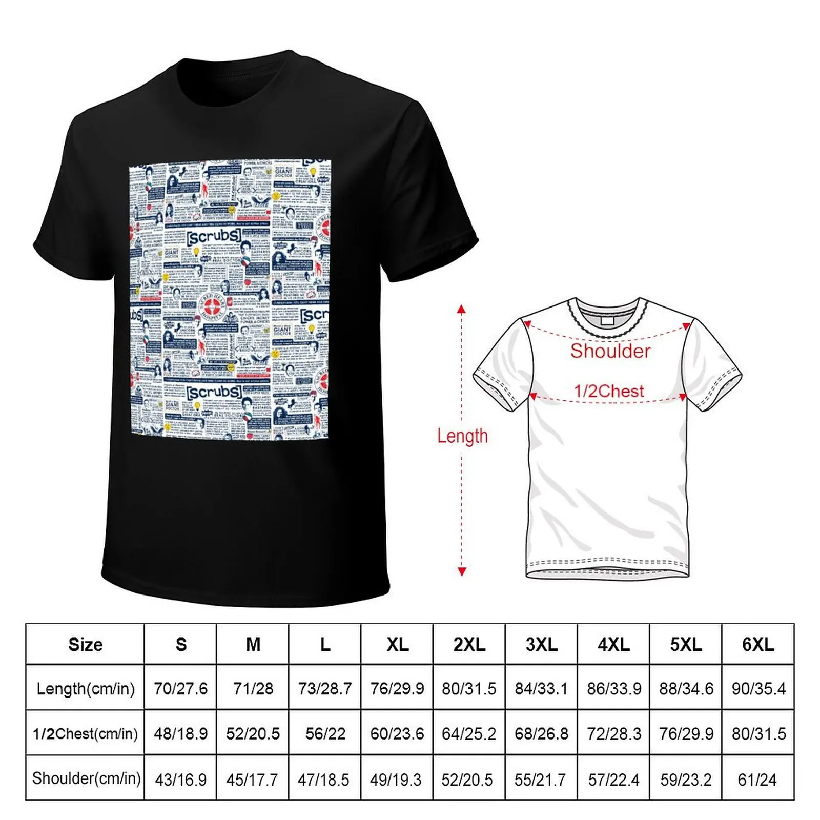 Wise Words of Scrubs (Variant) T-Shirt Functional Casual Short Sleeve Tee