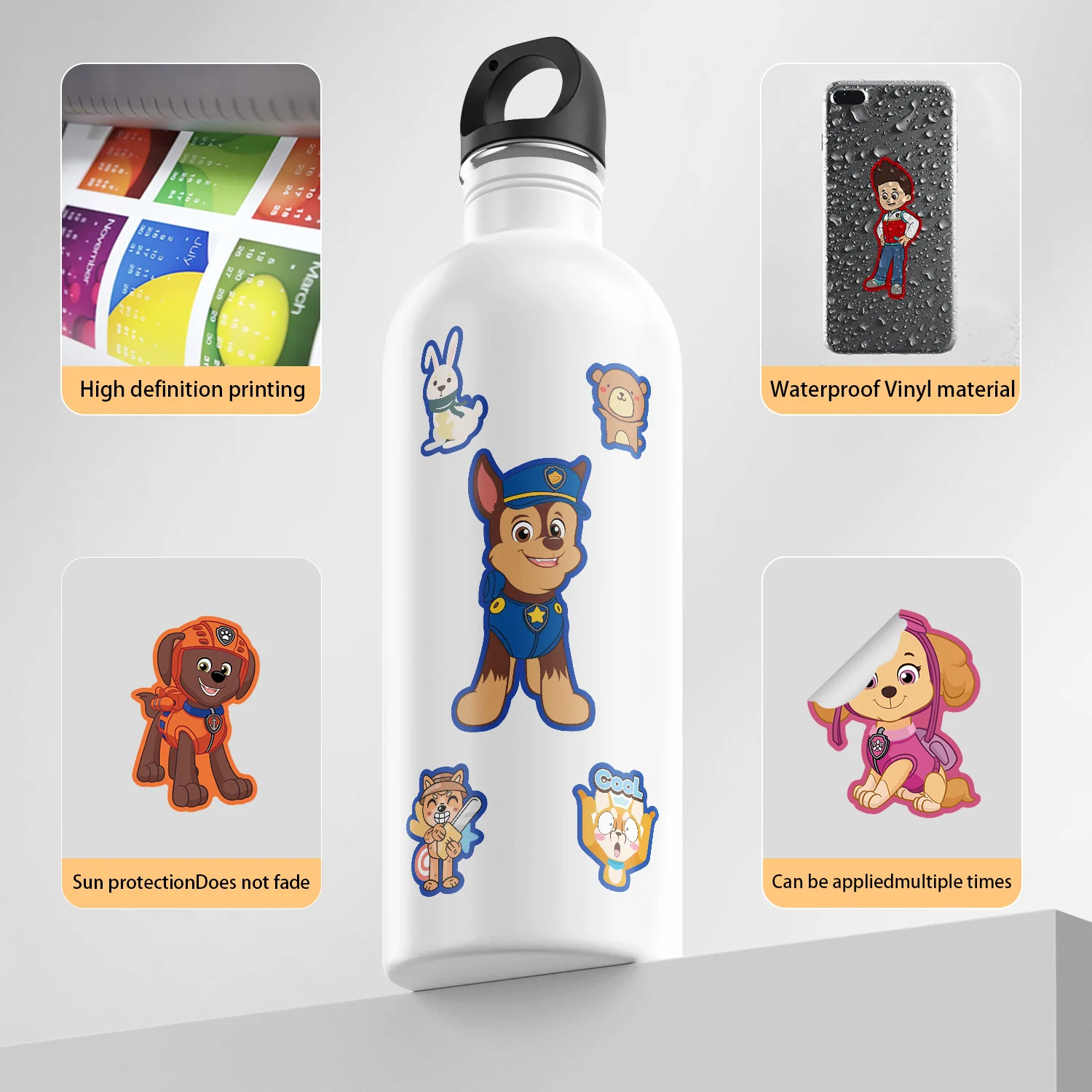 8/16 ورقة جعل وجه باو دورية لغز ملصقات الكرتون لتقوم بها بنفسك رايدر تشيس تجميع بانوراما الاطفال لعبة الأطفال الأولاد لعبة حفلة هدية #6